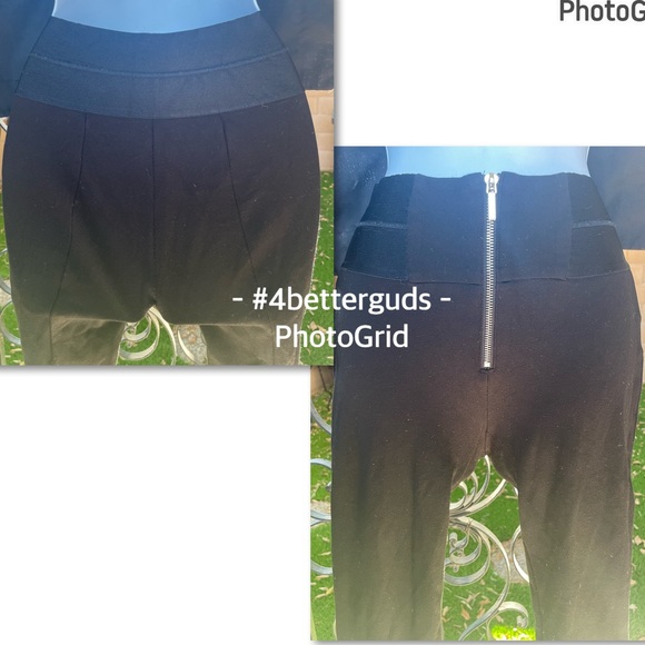 Bebe Skinny High Elastic Stretch Waist Zipper Front Black Pants XS TP - US Made - Picture 3 of 16